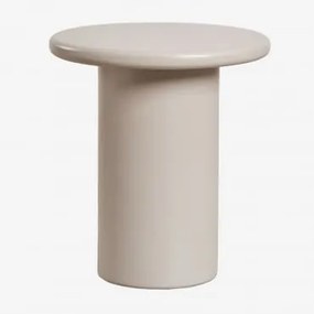 Ronde Bijzettafel Ø45 Cm In Mdf Rodeo Tapioca Beige - Sklum