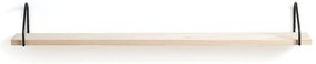 Wandplank in massief grenen en metaal L120 cm, Vinto