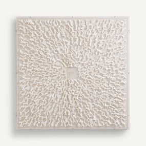 Papier-maché muurkunst onder plexiglas, Sudjo