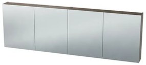 Nemo Spring Nebulo luxe spiegelkast - 200x65x17.8cm - 4 dubbelzijdige spiegeldeuren - glazen leggers - met stopcontact - zonder schakelaar - kleur: H868 BST Rila Oak 20037124