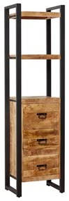 Starfurn Boaz Stoere Boekenkast Van Mangohout - 55x45x200cm.