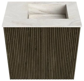 Mondiaz Joya DLux 40cm toiletmeubel shadow met wastafel faye rechts 1 kraangat ostra