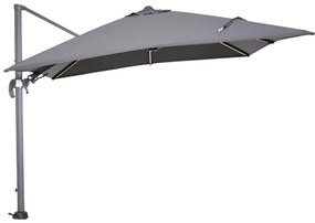 Garden Impressions Hawaii zweefparasol Lumen LED 300x300 cm - donker grijs