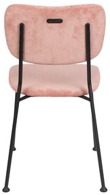 Zuiver Benson Design Eetkamerstoel Roze Stof