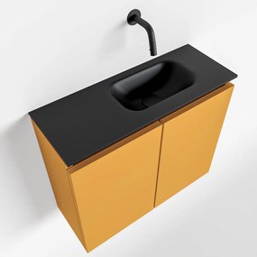 Mondiaz Ture 60cm toiletmeubel ocher met wastafel urban rechts geen kraangat