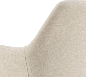 VERA Beige (stof Apia 453)/beige frame - MODERNE KUIPVORMIGE GESTOFFEERDE STOEL VOOR WOONKAMER / LOFT
