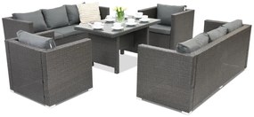 Roma Apetito 8 Tuinpunt antraciet technorattan tuinmeubelen