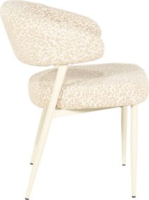 By-Boo Miso Eetkamerstoel Geometrische Print Beige