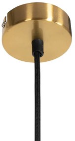 Vintage hanglamp messing met smoke glas - Vidra