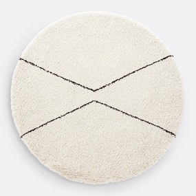 Rond vloerkleed in berber stijl, Luna