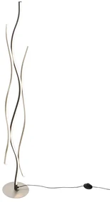 Design vloerlamp zwart met zilver incl. LED dimbaar - Blaze Design Binnenverlichting Lamp
