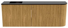 Mondiaz Joya 110cm toiletmeubel ronding rechts oak met wastafel faye links zonder kraangat urban