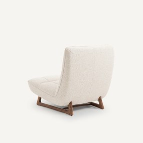 Fauteuil notenhout en bouclette, Lafar