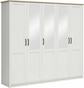 Kledingkast Balmave 128, Kleinzoon eik, Anderson den, 220x241x58cm, 177.05 kg, Kledingkast deuren: Met scharnieren