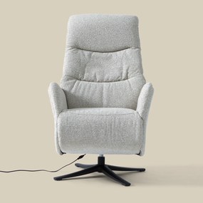 Elektrisch Verstelbare Stoel Lichtgrijze Stof