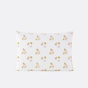 Kussensloop voor kinderbed, 50% gerecycled katoen, fruitprint, LILAS