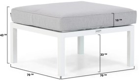 Hoek loungeset 5 personen Aluminium Wit  Domani Furniture Linde