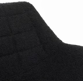 Zuiver Doulton Swivel Design Eetkamerstoel Draaibaar Zwart Boucle