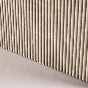 Eettafel Met Geribbelde Poten Beige - 100 X 200cm.