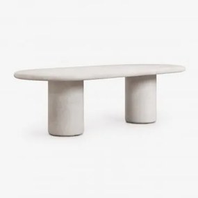 Ovale Eettafel 260x110 Cm In Aurean Cement Lichtgrijs - Sklum