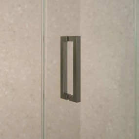 Saniclear Supreme douchecabine 90x90cm anti-kalk verouderd ijzer - gunmetal