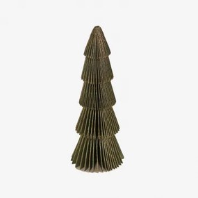 Jesper Papieren Kerstboom ↑15 Cm & Groen Pesto Met Gouden Rand - Sklum