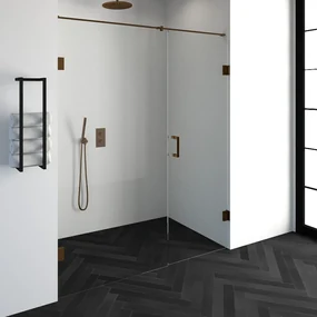 Brauer JC profielloze nisdeur 170cm met 70cm deur koper