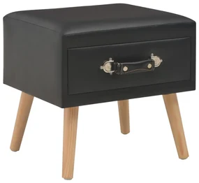 vidaXL Nachtkastjes 2 st 40x35x40 cm kunstleer zwart