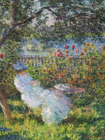Kunstreproductie Alice Hoschedé au Jardin (1881), Claude Monet