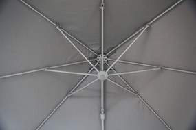 Zweefparasol  3x3m S2 Excellent (excl. voet) Grijs-antraciet Camello Luna