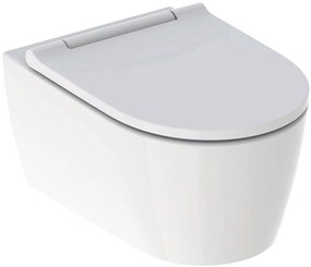 Geberit One randloos hangtoilet, TurboFlush en vuilafstotend, met toiletbril wit