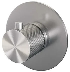 Brauer Brushed Carving inbouwthermostaat - met inbouwdeel - 1 carving knop - - PVD - geborsteld RVS 5-NG-090