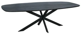 Starfurn Ferris Eiken Eettafel Deens Ovaal Zwart 240 Cm - 240 X 110cm.