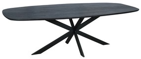 Starfurn Ferris Eiken Eettafel Deens Ovaal Zwart 240 Cm - 240 X 110cm.
