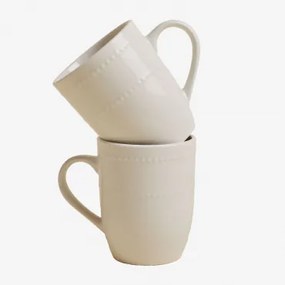 Pack Van 2 Mokken In New Bone China 40 Cl Borela Wit - Sklum