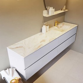 Mondiaz Vica DLux badmeubel 200cm cale 4 lades met wastafel frappe rechts 1 kraangat