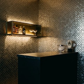 Zelfklevende Mozaïektegels Metaal | Visschub Zilver | 28,8×29,8 cm | Keuken, Bad &amp; WC