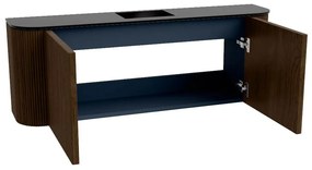 Mondiaz Joya 115cm toiletmeubel ronding links/rechts walnut met wastafel faye midden zonder kraangat urban