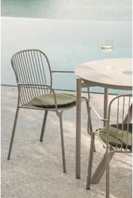 Pack Van 2 Tuinstoelen Met Armleuningen Van Staal Anerina Moka Bruin & Groen – Intens Olijf - Sklum