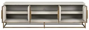 Richmond Interiors Whitebone Tv-meubel Wit Hout Met Messing - 200x44.5x61cm.