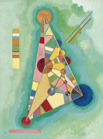 Kandinsky, Wassily - Kunstreproductie Colorful in the triangle, (30 x 40 cm)