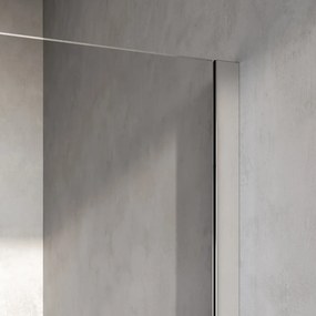 Brauer Oblivion inloopdouche helder glas 90cm met 30cm zijwand chroom