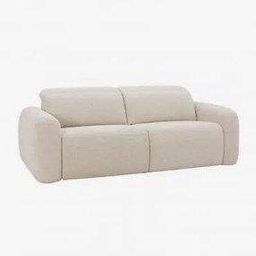 Elektrische En Verstelbare 2-zitsbank Bekleed Peggy Bouclé Beige - Sklum
