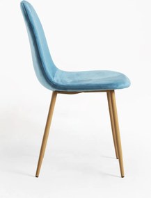 Set 4 Teok Fluwelen Stoelen