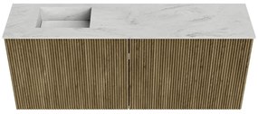 Mondiaz Joya DLux 100cm toiletmeubel dusk met wastafel faye links 1 kraangat opalo