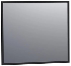 BRAUER Onyx spiegel - 80x70cm - rechthoekig - zwart geborsteld frame SP-ON80RHZ