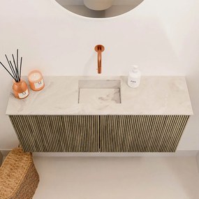 Mondiaz Joya DLux 90cm toiletmeubel dusk met wastafel faye midden zonder kraangat frappe