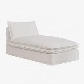 Chaise Longue-module Voor Modulaire Bank In Linnen En Katoen Grace Stof Gebroken Wit - Sklum