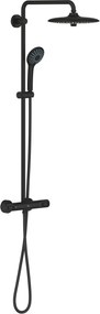 Grohe Vitalio 260 regendoucheset met 6 straalsoorten Ø26cm mat zwart