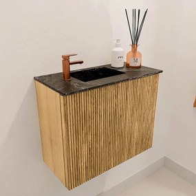 Mondiaz Joya DLux 50cm toiletmeubel oak met wastafel faye links 1 kraangat lava